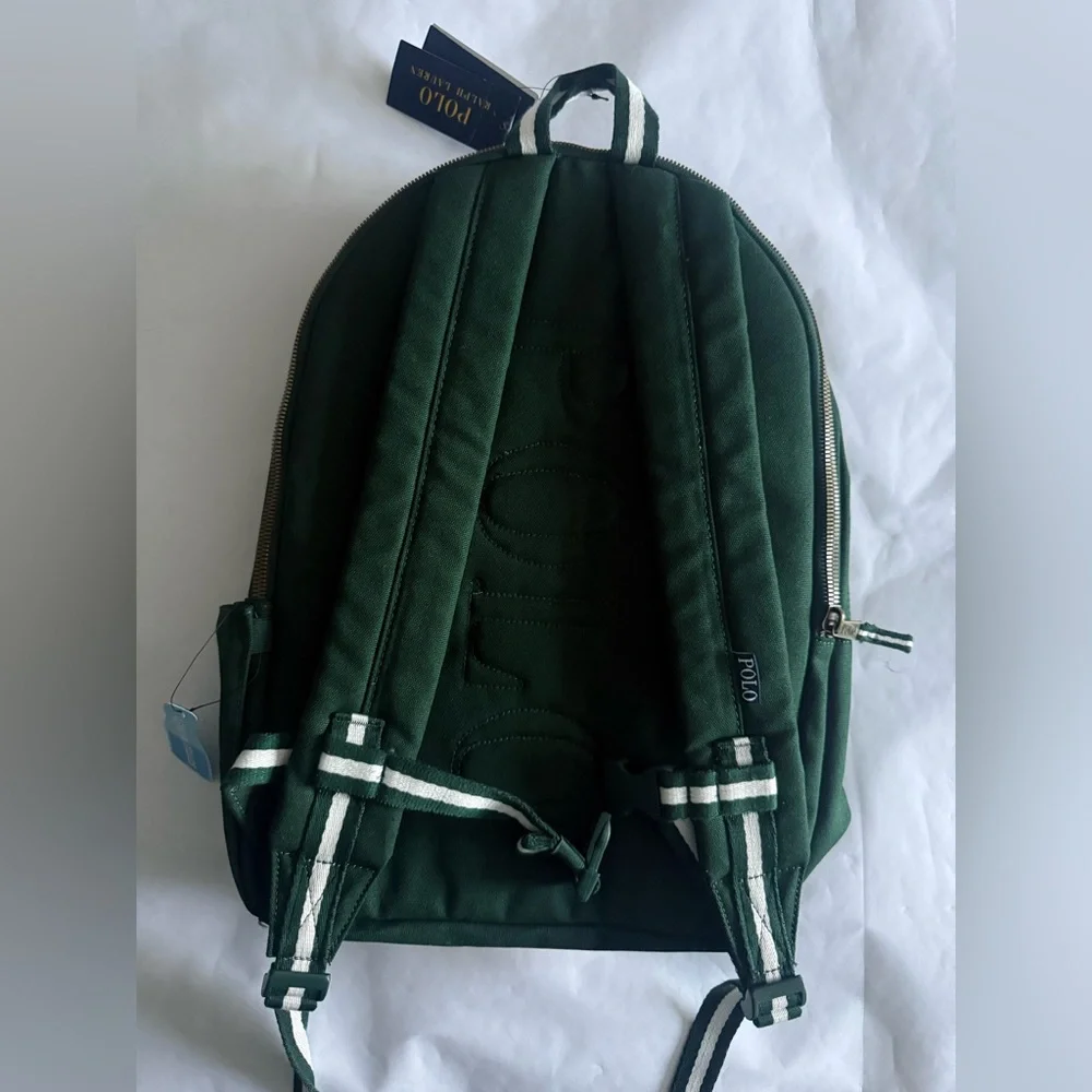 Polo Ralph Lauren Green Logo Bear Patch Backpack